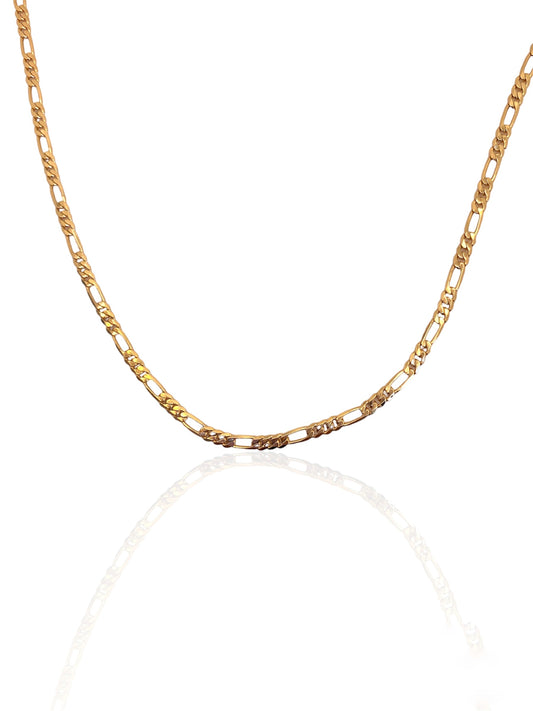 Cadena Tipo Cartier 3x1 Dorada