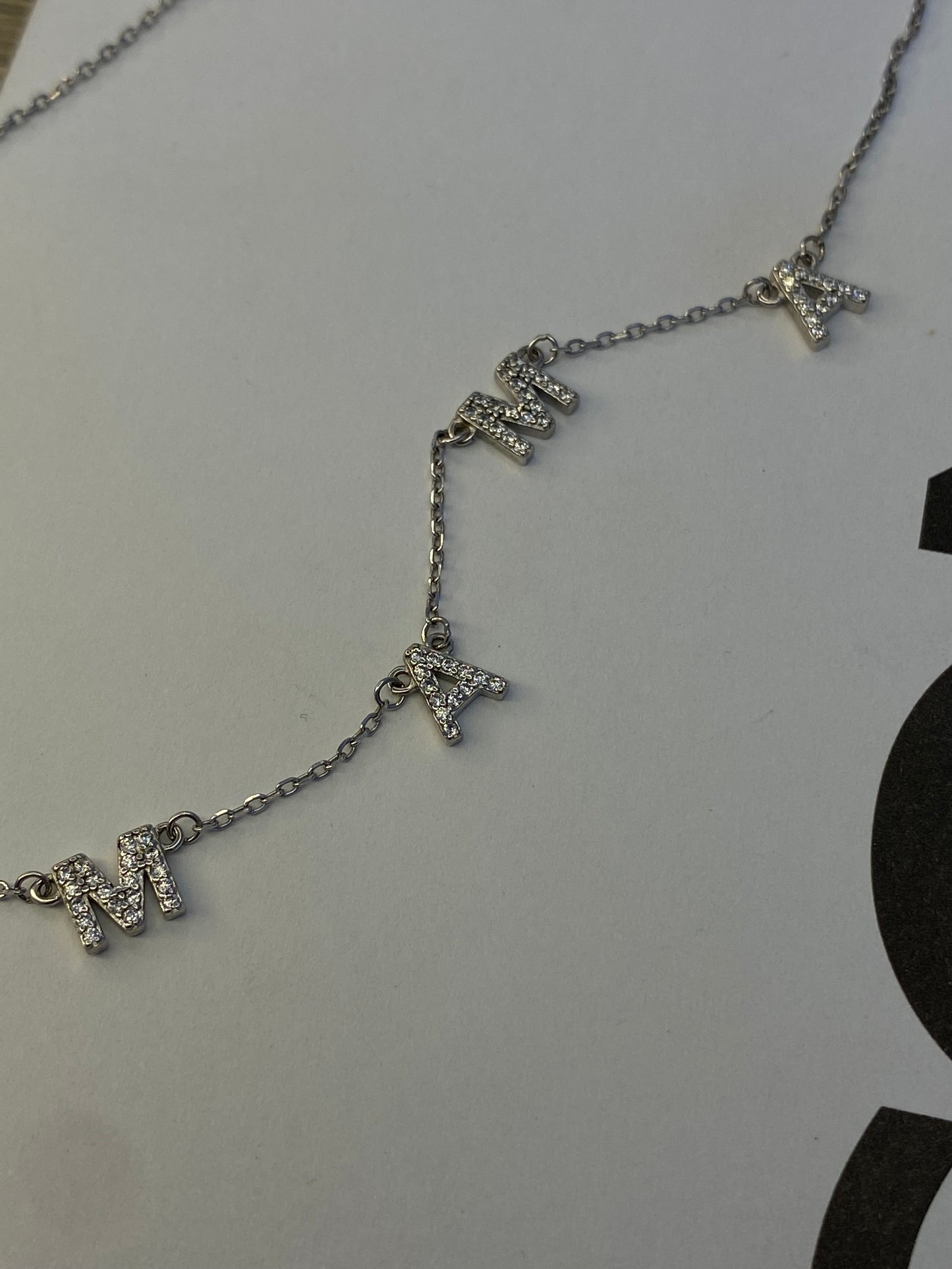 Collar MAMÁ plateado