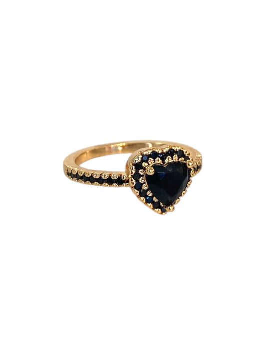 Anillo Corazón Negro